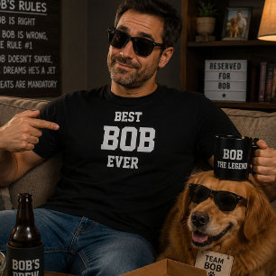 T-shirt Funny Bob Cadeau Personnalisé Meilleur Bob de Tous