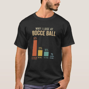 T-shirt Funny Bocce Ball Pourquoi je perds au Bocce Ball p