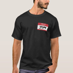 T-shirt Funny Bonjour Mon Nom Est Nom Balise Jim Shirt