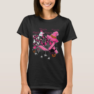 T-shirt Funny Boo Citrouille sorcière rose Ruban Cancer du