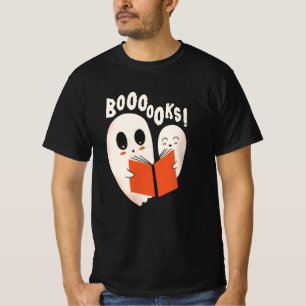 T-shirt Funny Bookworm Ghost Halloween Costume Booooks