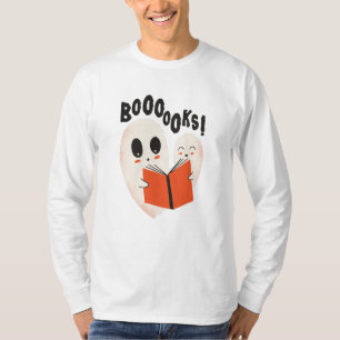 T-shirt Funny Bookworm Ghost Halloween Costume Booooks