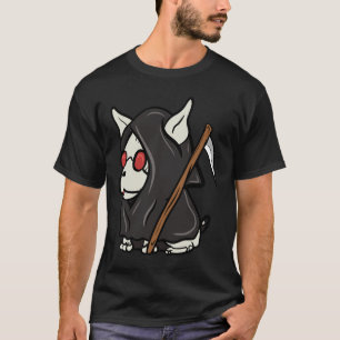 T-shirt Funny Boston Terrier Effrayant Grim Reaper Costume