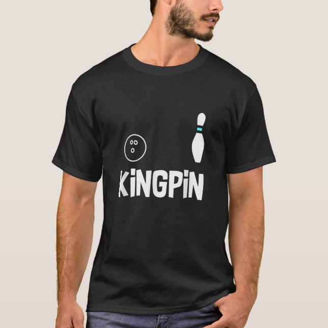 T-shirt Funny Bowling Chemise Kingpin League Cadeau (Devant)