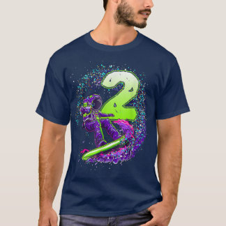 T-shirt Funny Boy 2e anniversaire astronaute surfe spatial