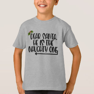 T-shirt Funny Boys Noël C'est le Naughty One
