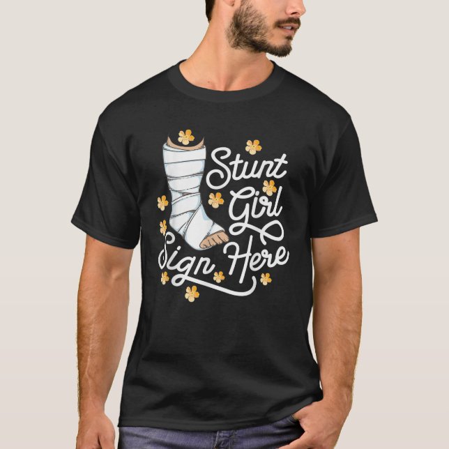 T-shirt Funny Broken Leg Obtenez Bien Cadeau Pour Les Fill (Devant)