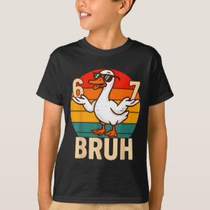 T-shirt Funny Bruh Canard Rétro 6 7 Mème Enfants Adolescen