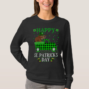 T-shirt Funny Buffalo Plaid Camion vert Wooly St Patrick