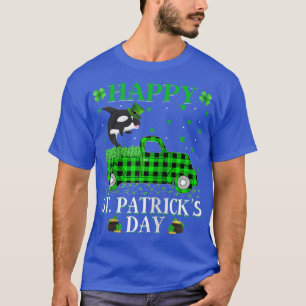 T-shirt Funny Buffalo Plaid Green Truck Orca Fish St Patri