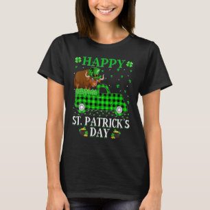 T-shirt Funny Buffalo Plaid Green Truck Yak St Patrick's