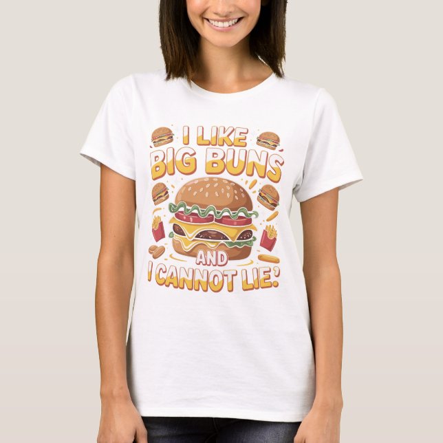 T-shirt Funny Burger Lover Typography Design for Foodies (Devant)