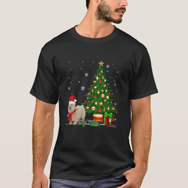 T-shirt Funny Cairn Terrier Chiens Lover Cadeau Santa Hat  (Devant)