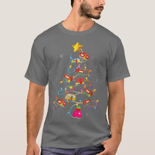T-shirt Funny Camping Joyeux Arbre de Noël Campers Snowman