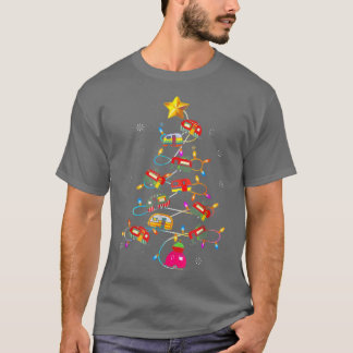 T-shirt Funny Camping Joyeux Arbre de Noël Campers Snowman