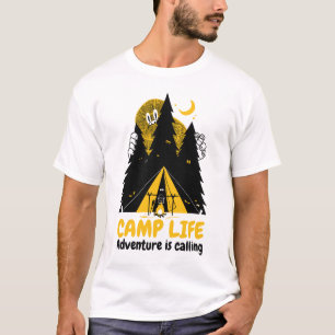 T-shirt Funny Camping Monster - Camp Life Adventure
