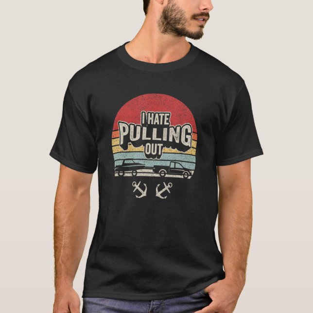 T-shirt Funny Camping Trailer Cadeau Retro Je Hais Tirer O (Devant)