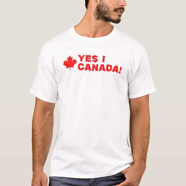 T-shirt Funny Canadian Pride - Oui, je suis au Canada! Con (Devant)