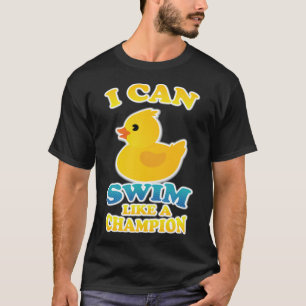 T-shirt Funny Canard Champion animal nager été labrador mo
