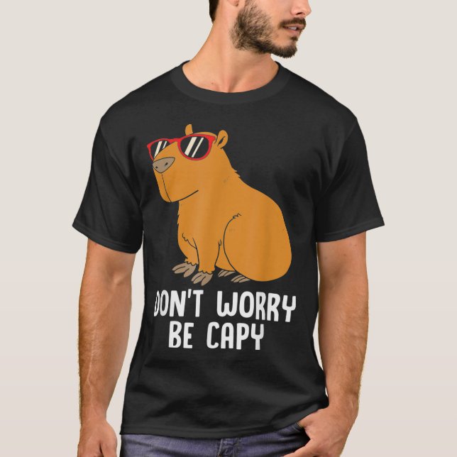 T-shirt Funny Capybara Pour Les Enfants Ne Se Préoccupe Pa (Devant)