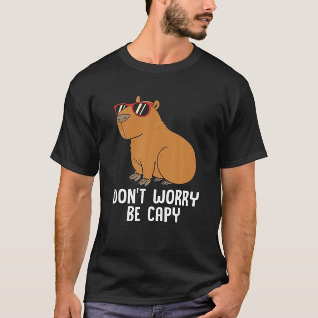 T-shirt Funny Capybara Pour Les Enfants Ne Se Préoccupe Pa (Devant)