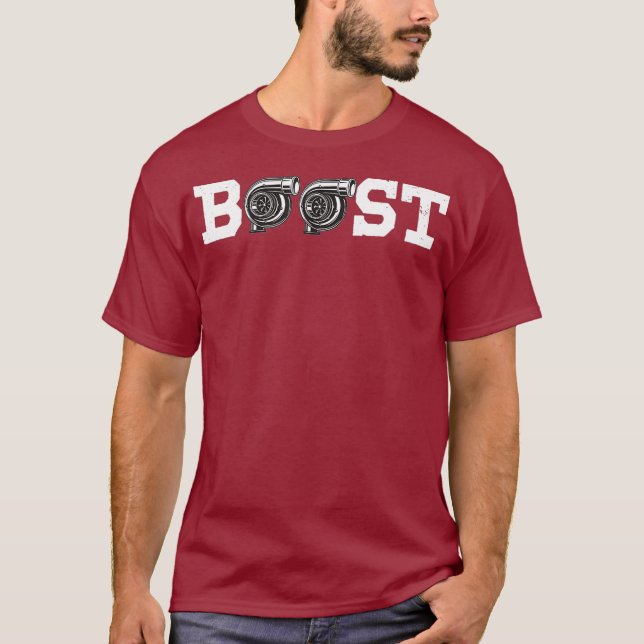 T-shirt Funny Car Boost jumeau turbo mécanique cadeau voit (Devant)