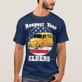 T-shirt Funny Car Guy - Respectez Vos Aînés Classic Panel