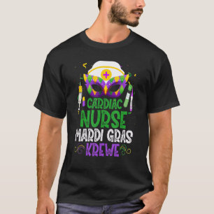 T-shirt Funny Cardiac Nurse Krewe Mask Mardi Gras Carnaval