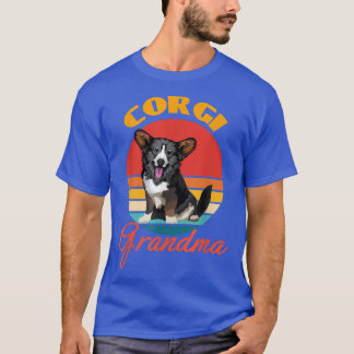 T-shirt Funny Cardigan Welsh Corgi grand-mère Amoureux des