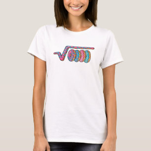 T-shirt Funny Carré Root 4489 Funny 67 beignets de maths M
