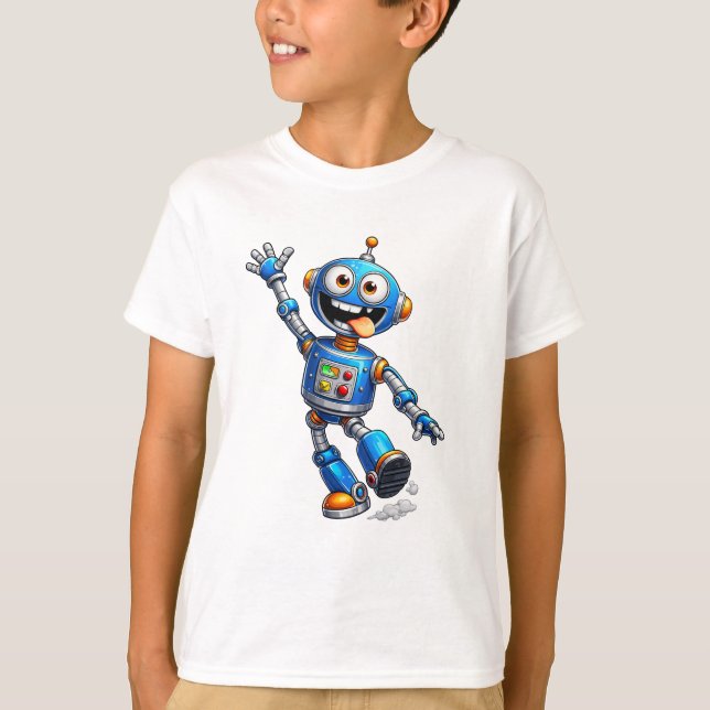T-shirt Funny Cartoon Tech Character Design (Devant)