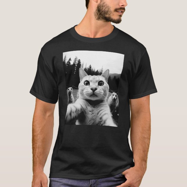 T-shirt Funny Cat Funny Cat Selfie Cat Owner Fun (Devant)