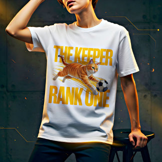 T-shirt Funny Cat Goalkeeper Tee – Cadeau pour les amateur