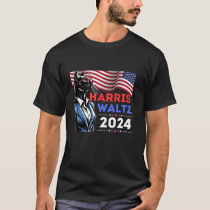 T-shirt Funny Cat Harris Walz 2024 Election Kamala Harris