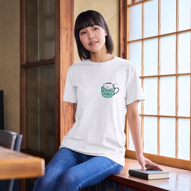 T-shirt Funny Cat in Mug (Créateur téléchargé)