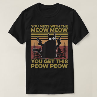 T-shirt Funny Cat Meow Meow Peow Peow