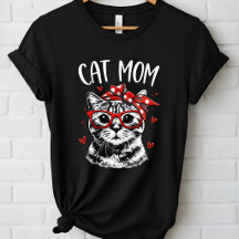 Funny Cat Mom with Glasses & Bandana Women's 