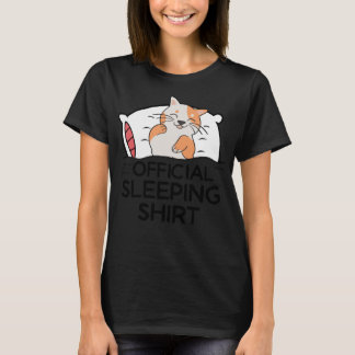 T-shirt Funny cat Sleeping shirt pajamas ,Cute napping Cat