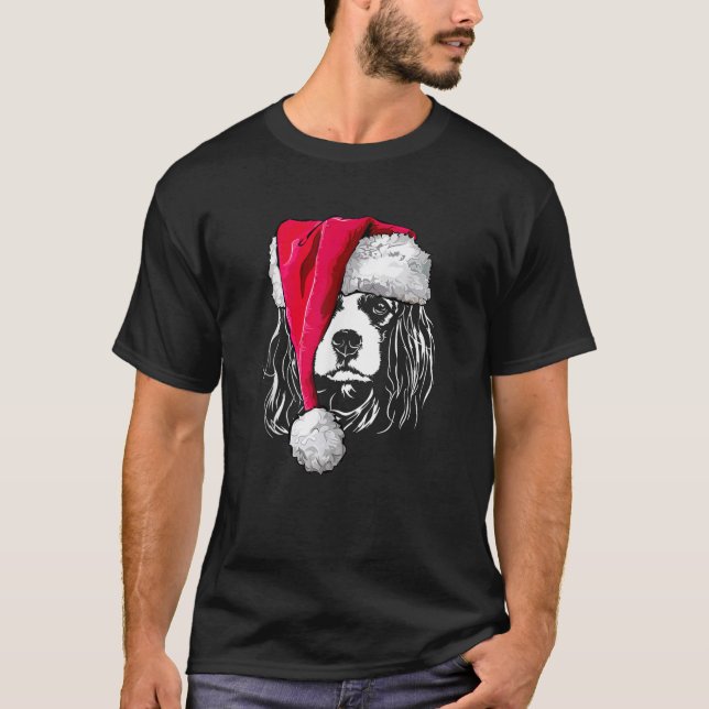 T-shirt Funny Cavalier King Charles Spaniel Christmas Dog  (Devant)