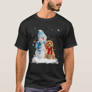 T-shirt Funny Cavoodle Noël Snowman Noël Pyjama
