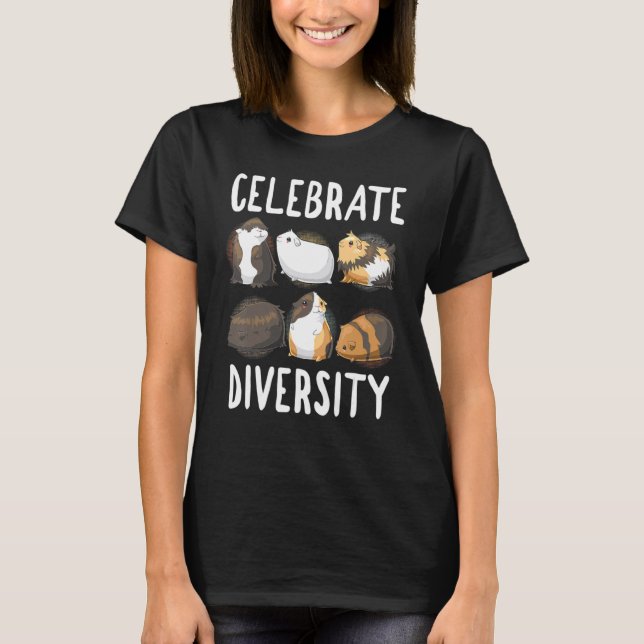 T-shirt Funny 'Celebrate Diversity' Cute Shirt for Guinea  (Devant)