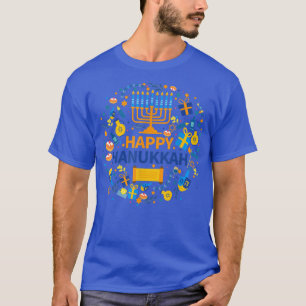 T-shirt Funny Chanukah Festive Vacances Menorah Tee Happy