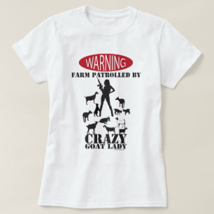 T-shirt FUNNY CHAT   Ferme Avertissement Patrolled Crazy G