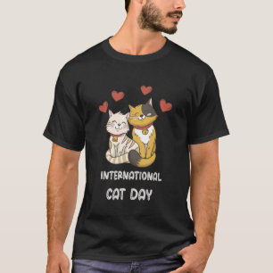 T-shirt Funny Chat International Chat Day mignonne animal