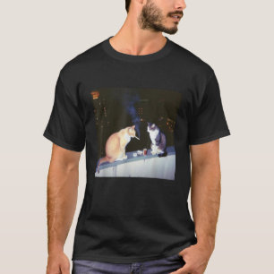 T-shirt Funny Chat Mème Chat Fumer Cigarette Amoureux de l