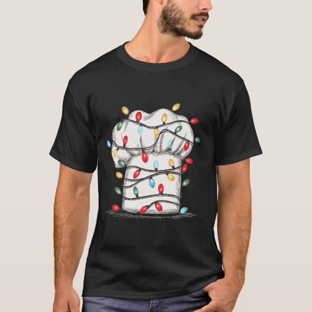 T-shirt Funny Chef Christmas Graphics Lights Lover Cook Co (Devant)