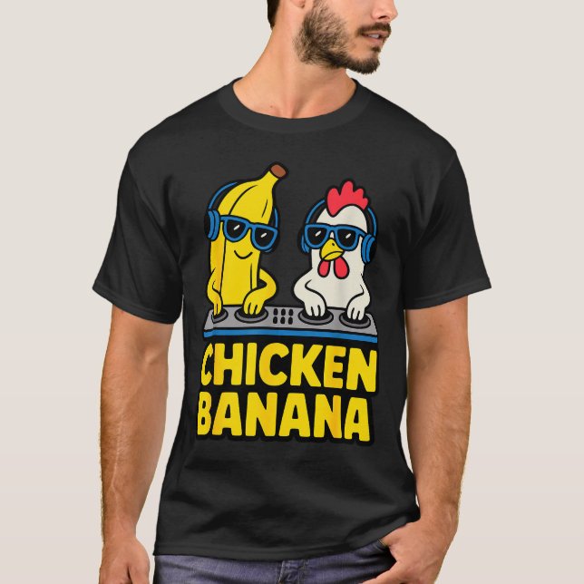 T-shirt Funny Chicken Banana  (Devant)