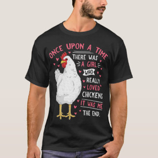T-shirt Funny Chicken Lover Women Girls Cute Farm Animal H