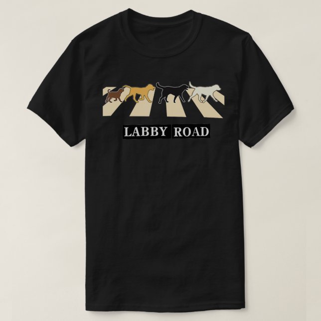 T-shirt Funny Chien Lab Labrador Chiot Labby Road Cadeau (Design devant)