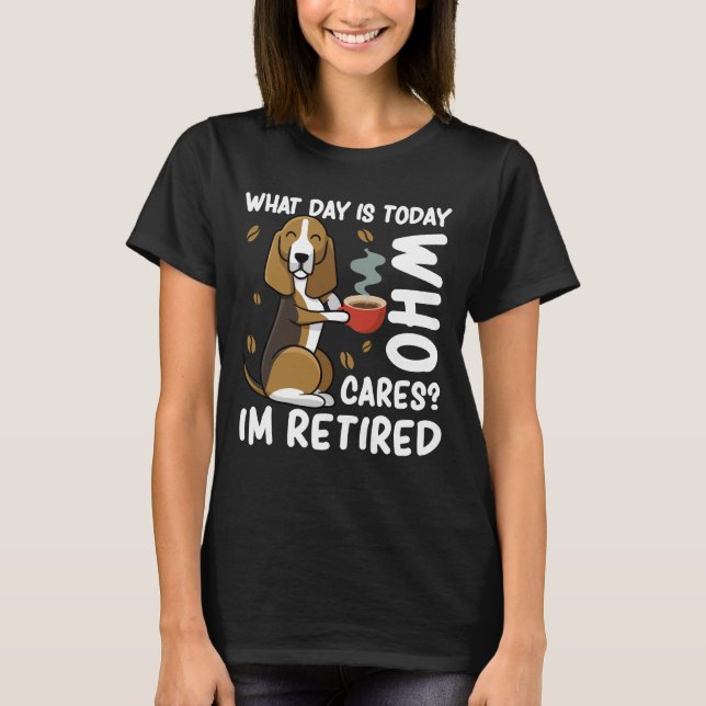 T-shirt Funny Chien Quel jour est-ce aujourd'hui qui s'inq (Devant)